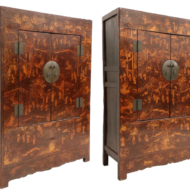 Rare Pair Chinese Cabinets