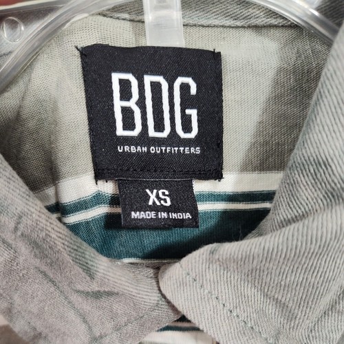BDG Urban Outfitters Polo Shirt Size XS Green Stripe Tie Dye Long Sleeve NWOT - Picture 6 of 8