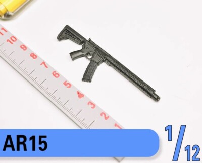 1/12 Scale AR15 Resin Gun Model for 6'' FIGMA Gynoid