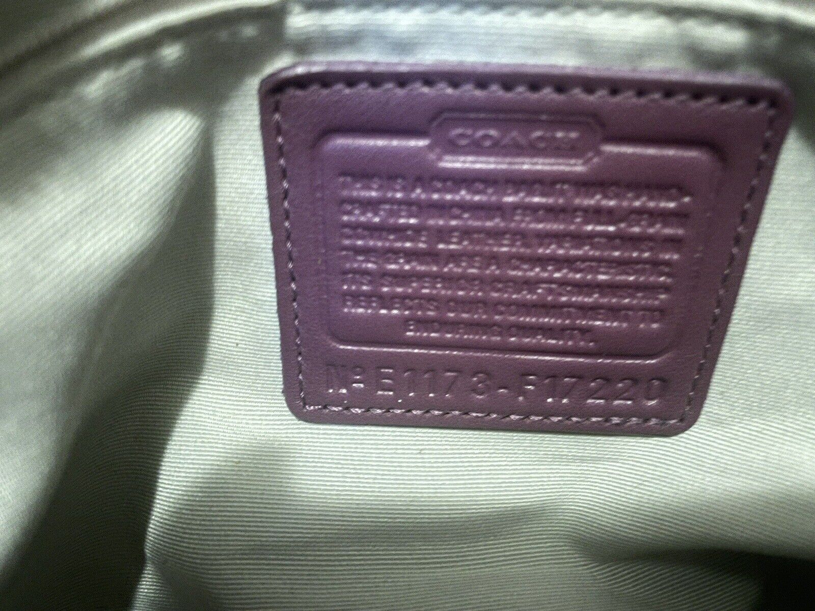 Coach handbag F17220 Purple Leather - image 5
