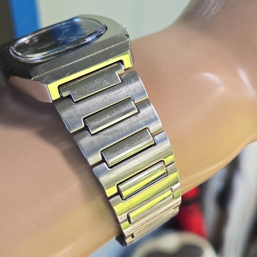 Vintage CLINTON men's automatic watch Ronda 1239 25Jewels Green dial swiss 1970s - Picture 4 of 22