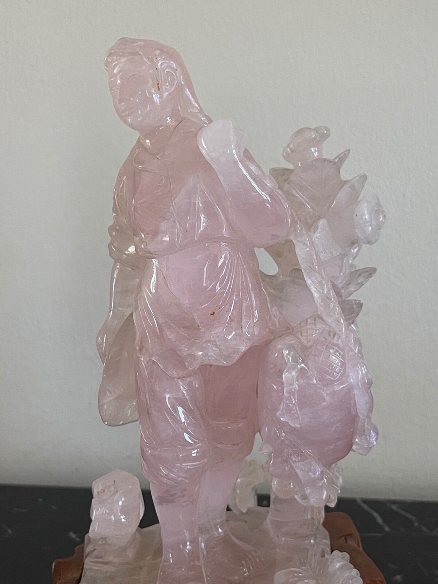 Statuette Tortue En Quartz Rose - Environ 1.5 Pouces (4 Cm), Pierre Naturelle, Décoration Feng Shui Ou Porte-bonheur