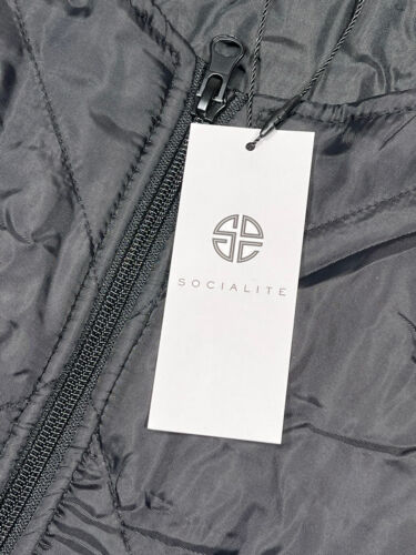 NWT Socialite Women’s Full Zip Vest Quilted Lightweight Size L/XL Black - Picture 2 of 8
