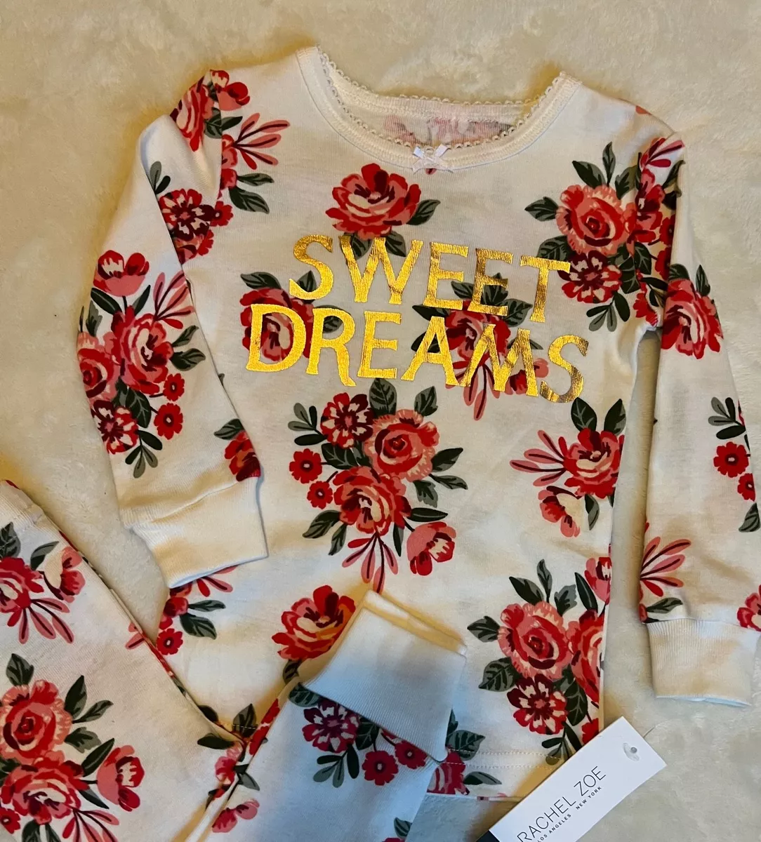 Rachel Zoe Sleepwear 2 Piece Baby Girl Pajamas Floral Print