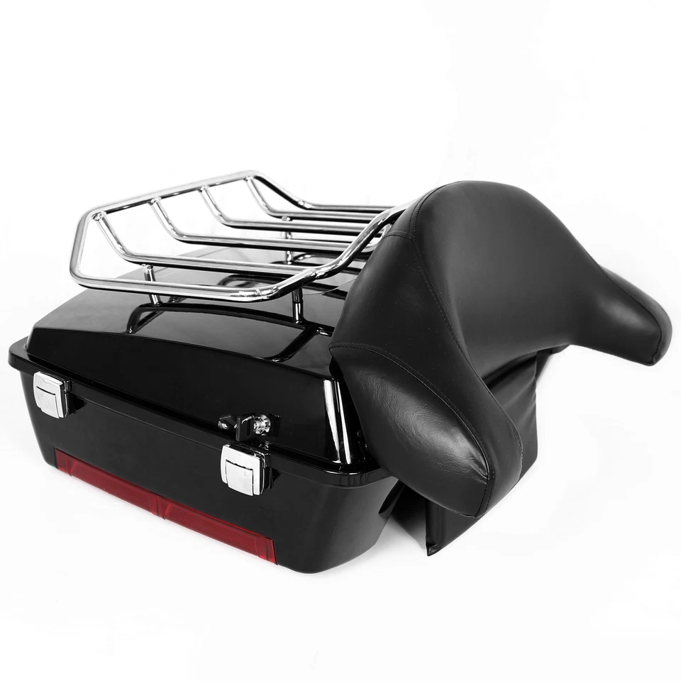 Paquete picado con respaldo de soporte de montaje para Harley Touring Road Street Glide 97-08 Foto 2 de 4