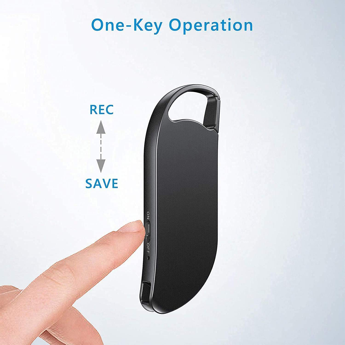 64GB Digitales Diktiergerät, Aufnahmegerät 400 Stunden Hohe Kapazität, Tragbares Diktiergerät Mini One-Touch-Aufnahme, HD Voice Recorder Mit USB-C Bluetooth Für Vorträge Interviews