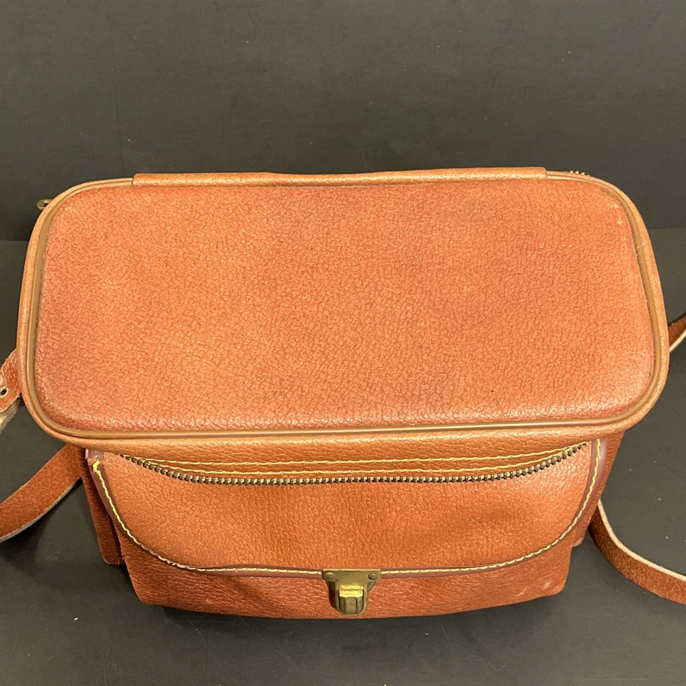Bolso de cuero vintage para cámara, Enger-Kress Pocketbook Co, West Bend, Wisconsin Foto 2 de 4