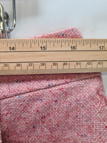 Joules Mini Skirt Size 14 Pink Short Tweed Wool Blend Mini Lined Pockets Preppy - Picture 3 of 10