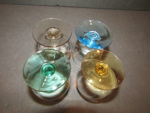 Mini-Sniffers / Shot Glasses 1.5" (4) COLORFUL BASEGREEN,BLUE,SMOKE AMBER - Picture 5 of 5