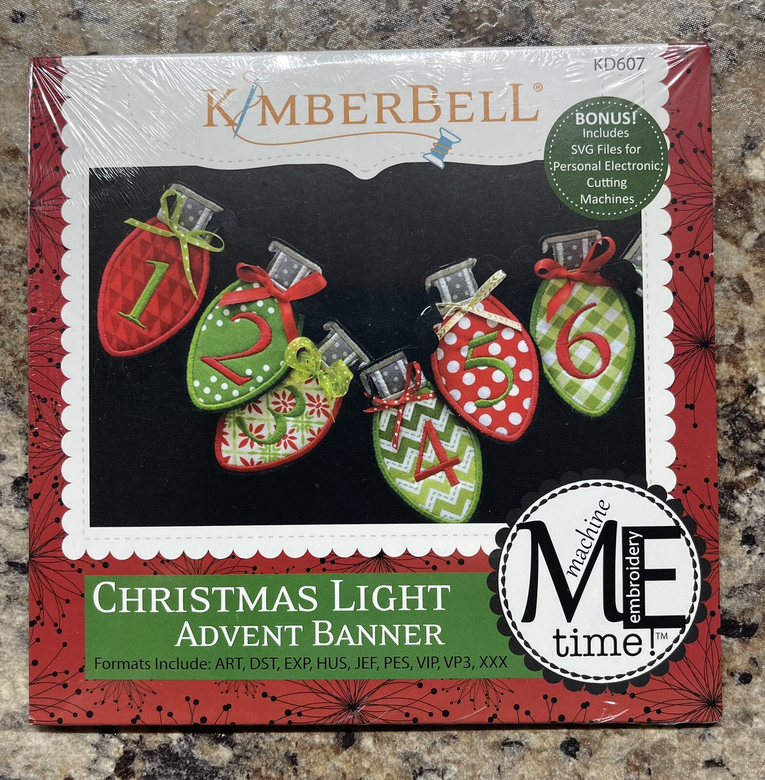 KIMBERBELL Christmas Light Advent Banner Machine Embroidery CD KD607 eBay
