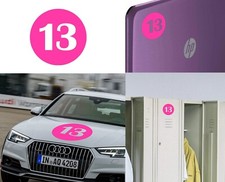 Number 13 Sticker Vinyl Corte. Cut v15b