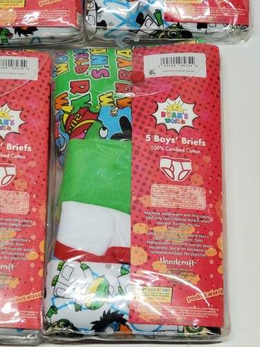 Boys Underwear Lot SIZE 6 Ryan's World Undies 100% Cotton NEW NWT - Picture 5 of 6