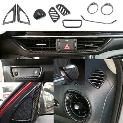 9X ABS Carbon Fiber Interior Centre Console Full Trim For Kia Forte/K3 2019-2022