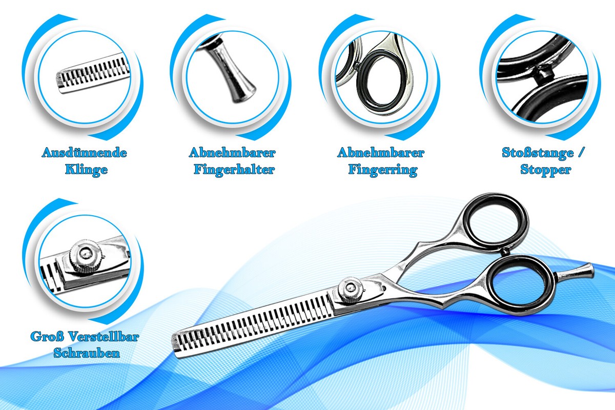 Professionelle Friseurschere – 19,1 Cm, Scharf & Verstellbar Für Damen Und Herren