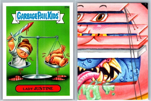 2015 Topps Garbage Pail Kids GPK Series 1 Card Lady JUSTINE 23a