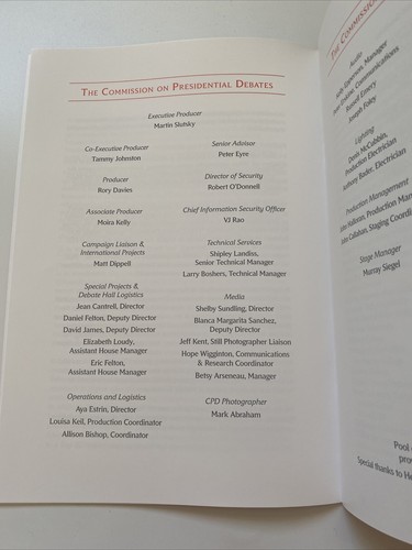 2020 3rd Presidential Debate Program President Donald Trump vs Joe Biden Belmont - Picture 8 of 12