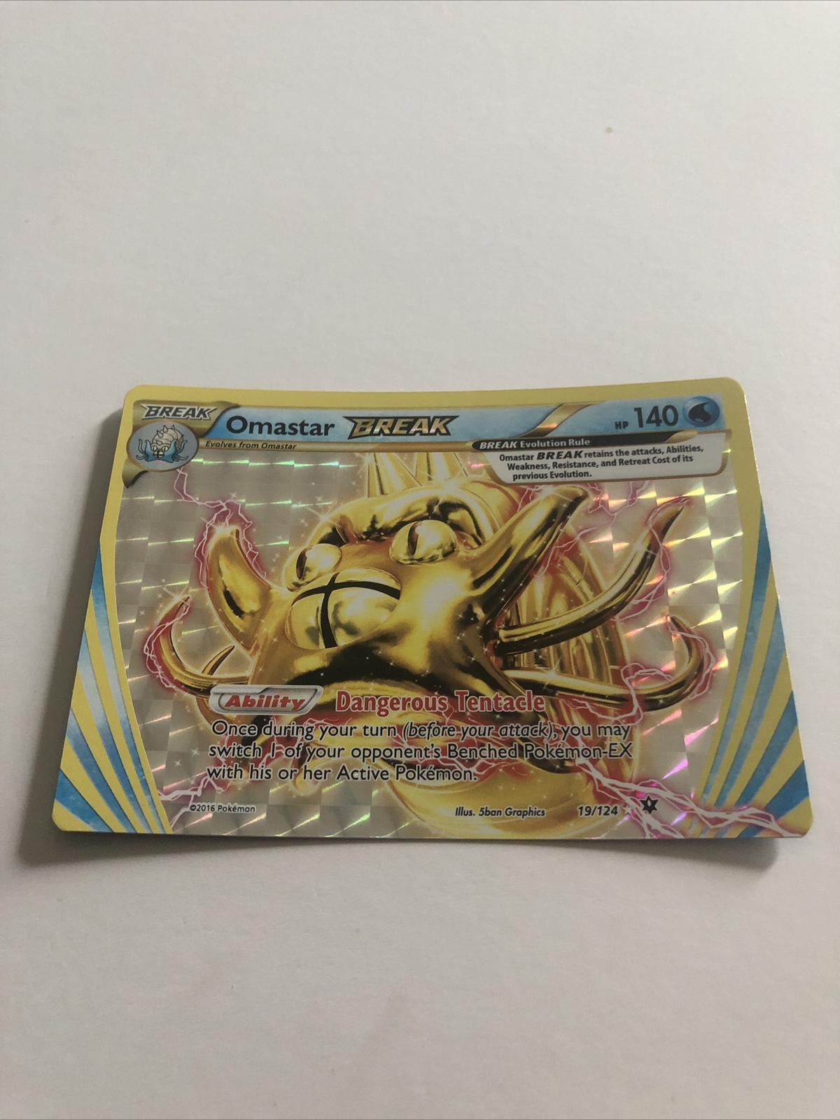 Omastar BREAK 19/124 - Ultra Rare XY Fates Collide Pokemon Card -