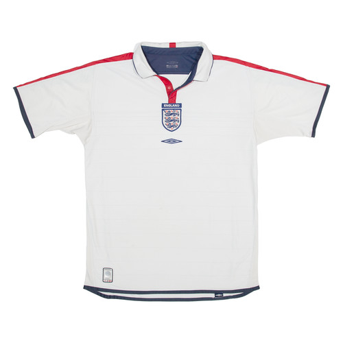 Umbro 2004 England Home Kit Reversible Herren Fußball Shirt Trikot weiß M