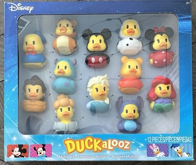 Disney Duckalooz 12 Pack Rubber Ducks Jeep Duckies Mickey, Stitch, Belle & More