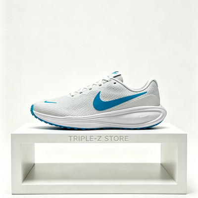 Nike Revolution 8 Road Running Shoes Off White Blue HJ9198-112 Men's Size 7 - 14