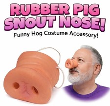 PIG SNOUT NOSE Rubber Farm Animal Costume Mask Toy Funny Piglet Fake Plastic NEW