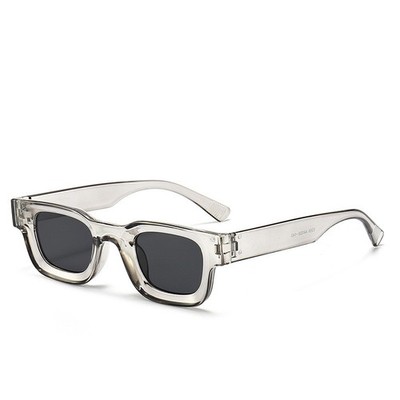 ?90\'s Thick Rectangular Sunglasses Womens Mens Concave Chunky Frame Accessories | 9s Thick Rectangular Sunglasses Womens Mens  main image 3