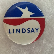LINDSAY  1 3/4” pinback button pin