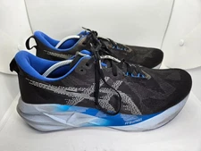 Asics Novablast 5 Shoes Mens 12.5 Black Blue Running Athletic Stability Sneakers