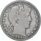 1906-O Barber Half Dollar Average Circ 90% Silver *9822