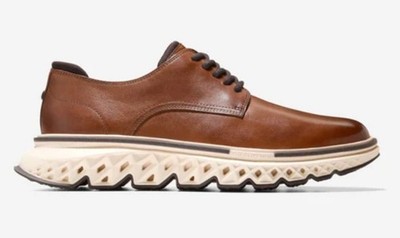 Cole Haan Men s C42080 Size 12 M  5.ZERØGRAND Plain Toe Oxfords British Tan
