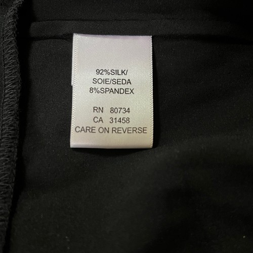 BCBG Maxazria Black Silk Shirt Dress Baby Doll Women’s XS Y2K 00’s - Picture 5 of 6