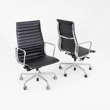 2016 Herman Miller Eames Aluminum Group Executive Desk Chair in Black 2x Avail