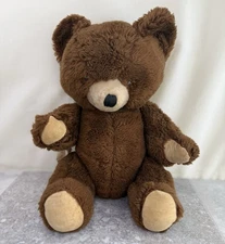 Vtg Knickerbocker Fully Jointed Bear 15” Fuzzy Brown Bear Plush 70s Korea Made