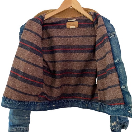 Denim & Supply Relaxed Trucker Jacket Size Small Distressed Denim Dark Wash - Bild 3 von 7