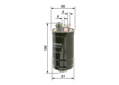 FUEL FILTER 0 450 906 374 FOR VW PASSAT/B5/B5.5 GOLF/IV/Van/VAN NEW/BEETLE 1.9L - 第 6/10 張圖片
