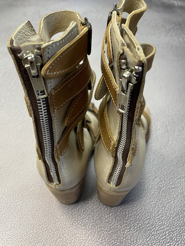 New Freebird By Steven Women Bond Beige Leather Sandals Size US 9 EU 40 - Picture 10 of 11