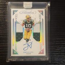 2023 Panini Flawless Dual Patch Autographs Jordan Love #DPA-7 Silver /20 Packers