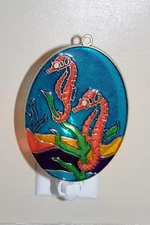 New Seahorses Night Light Coastal Tropical Beach Home Decor Free Ship LAST ONE