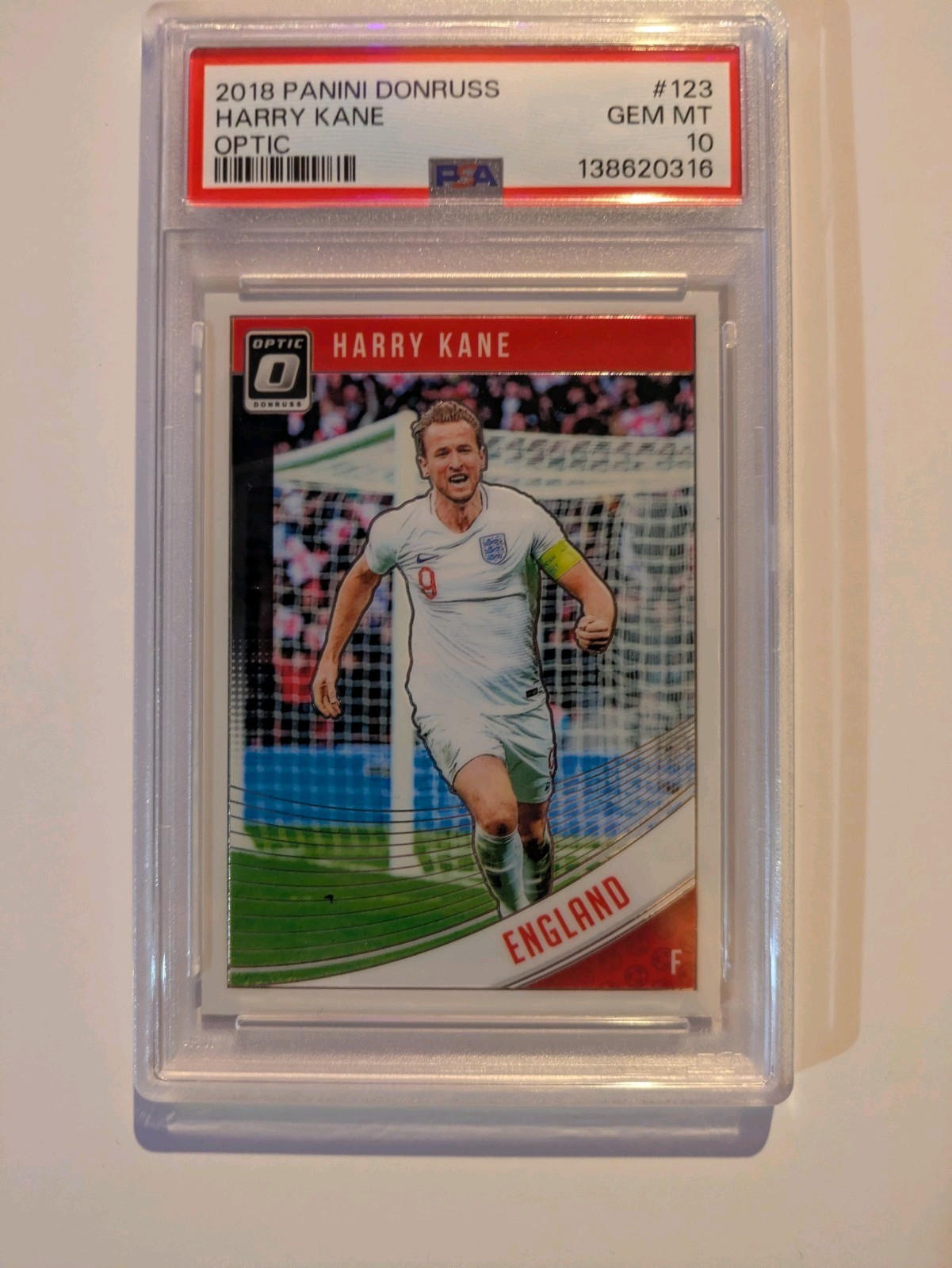 2018-19 Panini Donruss Harry Kane #123 Optic PSA 10