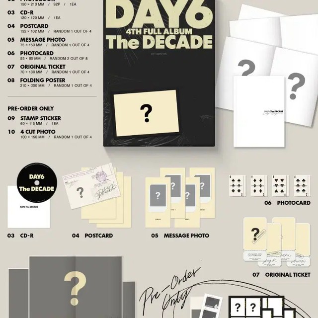 Day6 The Decade Album Set with Seongjin & Photobook
