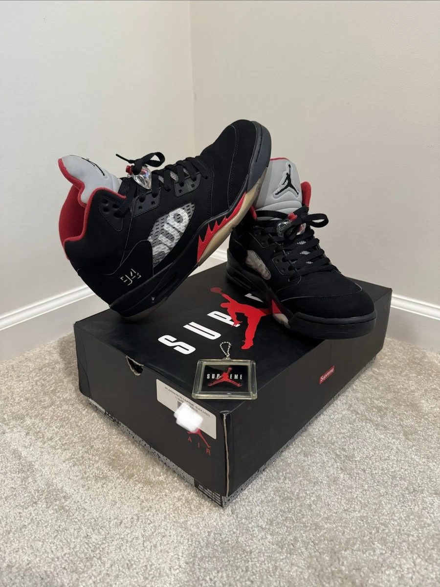 Supreme x Air Jordan 5 Retro Black - огромный выбор по лучшим