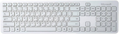 Microsoft Tastatur Arabisch QWERTZ Layout, schlank, kompakt, kabellos, Bluetooth