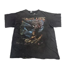Vintage 90s Tupac Shakur Bootleg Memorial Rap T-Shirt - Thug Life 2Pac  Size 2XL