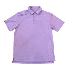 Vineyard Vines Polo Men  s Size Medium Purple Striped Performance Golf Shirt