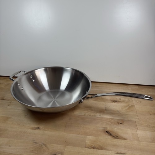 Calphalon Tri-Ply Stainless Steel Stir Fry, Flat bottom Wok, 12-Inch, #155