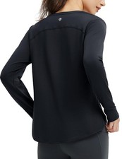Women's Long Sleeve Workout Shirts Lightweight Quick Dry Running Athletic Yog...