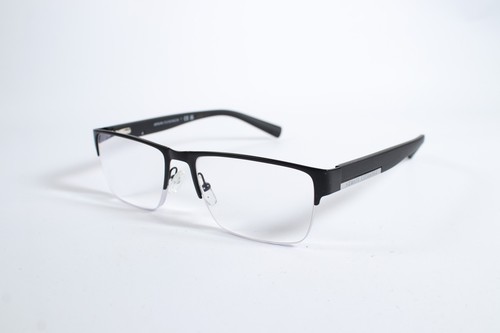 Armani Exchange AX 1018 Unisex Black 6063 Semi-Rimless Metal Glasses Eyeglass...