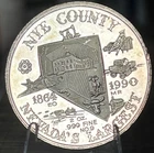 NEVADA SILVER COMPANY .999 FINE SILVER ART ROUND - 2 TROY OZ - NYE COUNTY NEVADA