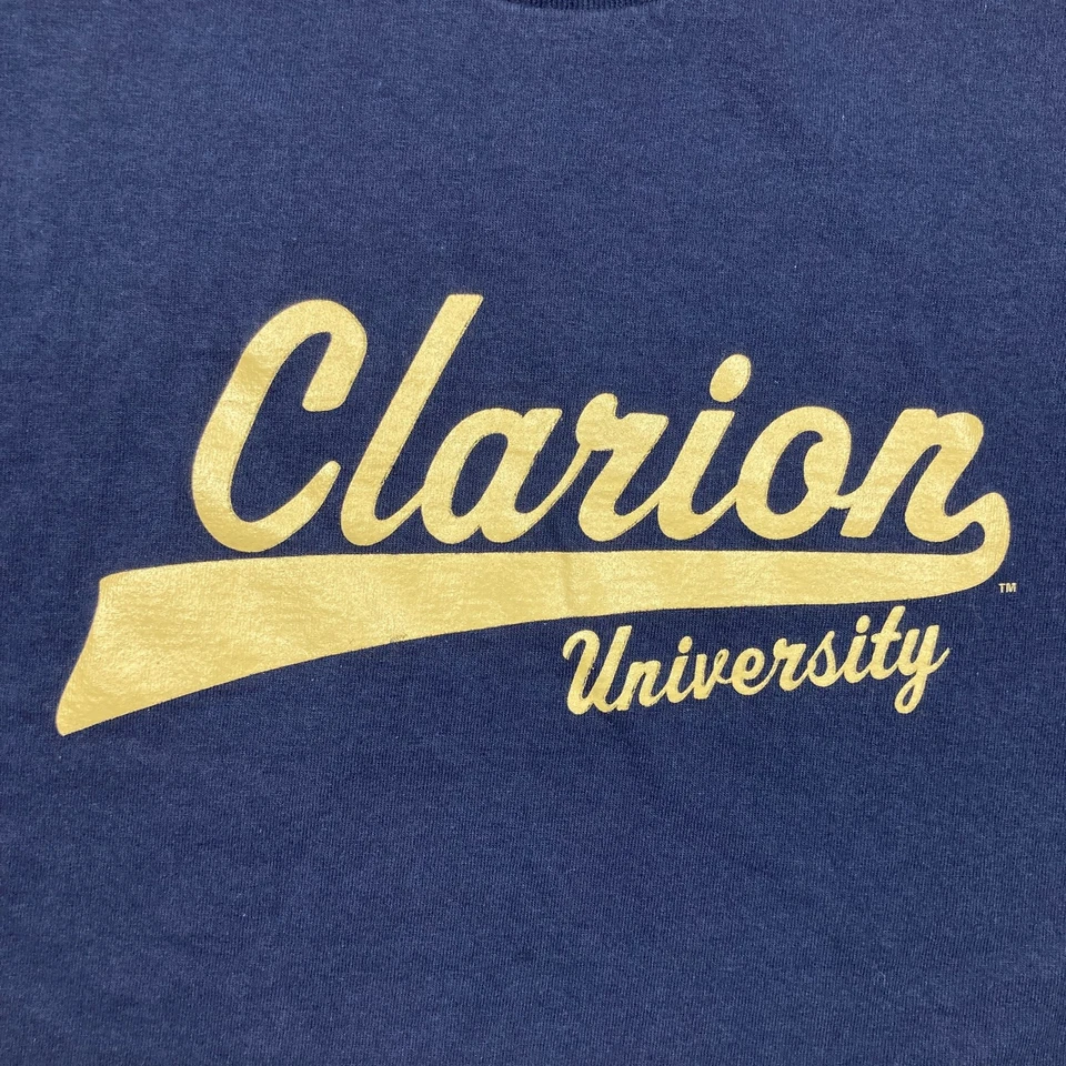 Clarion University T Shirt Adult Large Blue Short Sleeve Golden Eagles College - Image 2 of 4