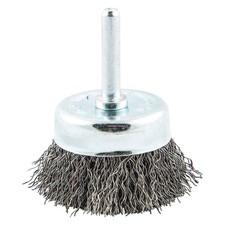 NORTON 66252839028 Cup Brush,Crimped,1-3/4 dia.,Shank PK 10